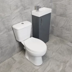 Cube 400mm Cloakroom Vanity Basin Sink Unit & Space Saving Toilet Set Ensuite 13 Cube 400mm Cloakroom Vanity Basin Sink Unit & Space Saving Toilet Set Ensuite -UK Bathroom Products Sales 2024 Floorstanding Vault DG Gina CC Side