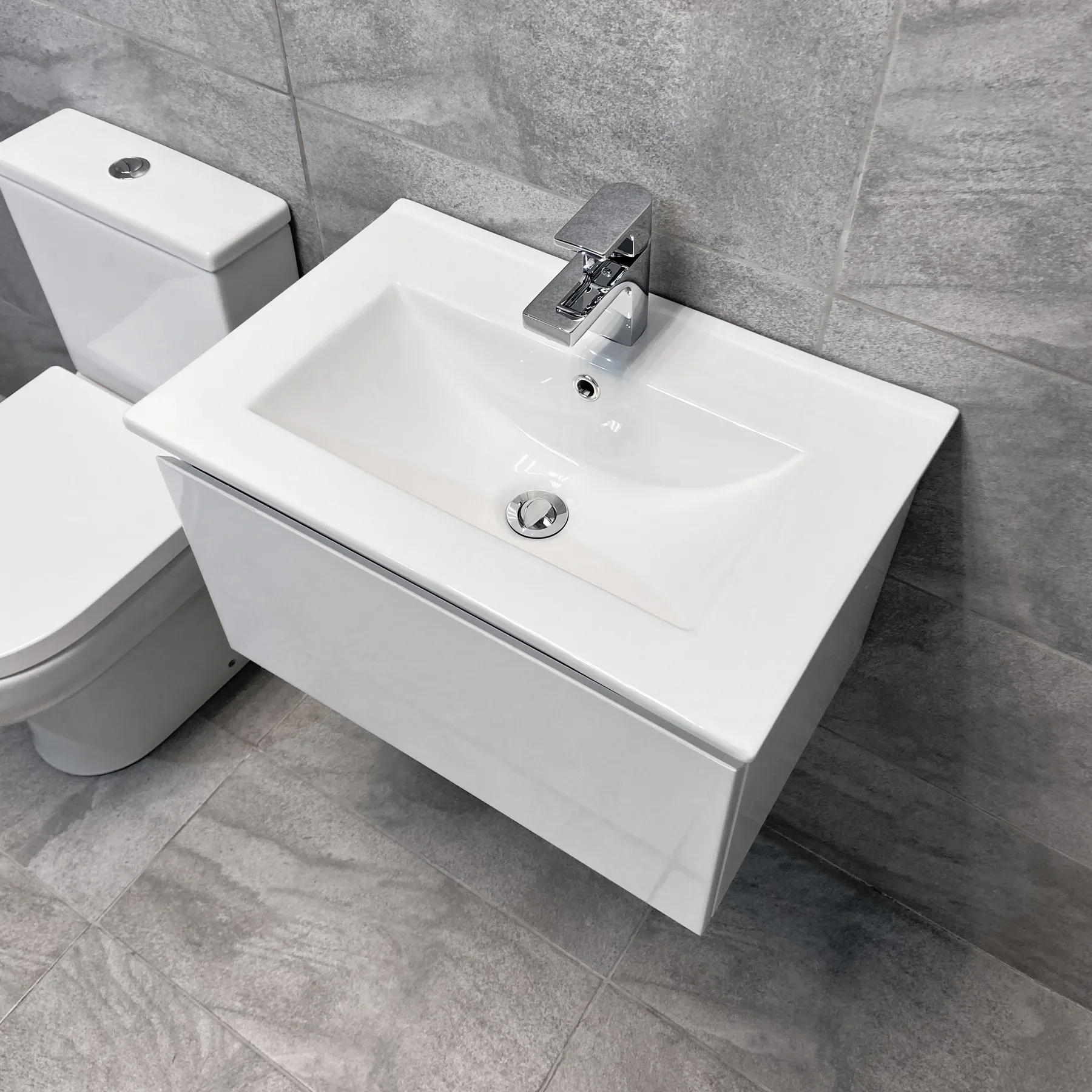 Atlas 1400 Or 1700 Walk In Shower Suite + Vanity Unit + Toilet + Combi Shower 7 Atlas 1400 Or 1700 Walk In Shower Suite + Vanity Unit + Toilet + Combi Shower - Image 5