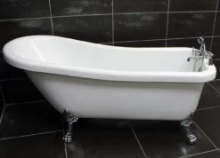 Freestanding Slipper Bath Acrylic Roll Top Ball & Claw Feet 1530mm Or 1700mm