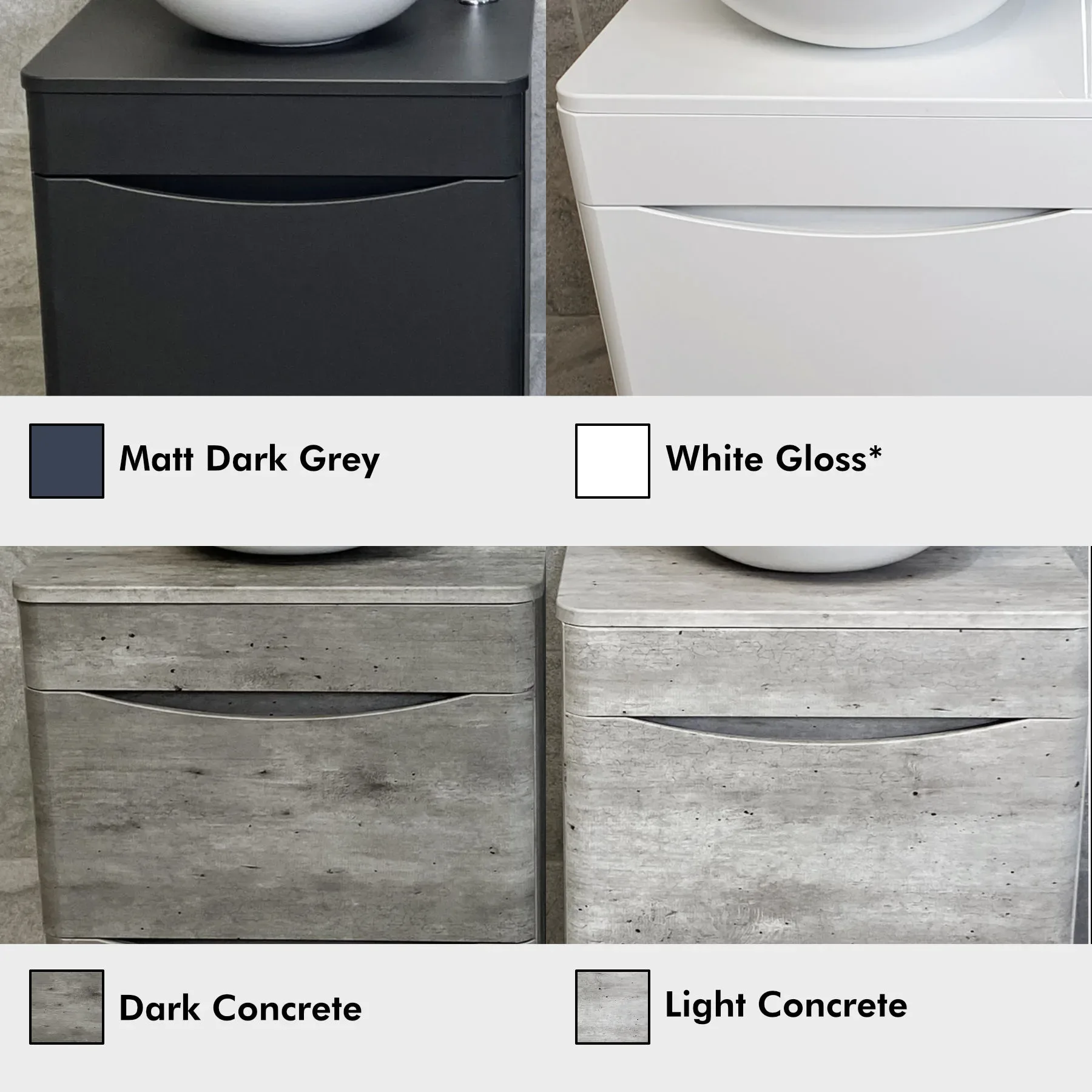 Aegean Wall Hung Bathroom Vanity Unit With Sit On Basin & Tap In 4 Colours 5 Aegean Wall Hung Bathroom Vanity Unit With Sit On Basin & Tap In 4 Colours - Image 3