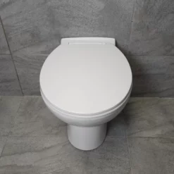 Georgina Round Back To Wall Toilet Pan With Soft Close Seat 9 Georgina Round Back To Wall Toilet Pan With Soft Close Seat -UK Bathroom Products Sales 2024 Georgia Std Round BTW Pan BH 21 Front jpg webp