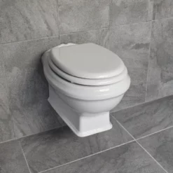 Greenwood Wall Hung Toilet Pan Traditional Design + Optional Concealed Cistern