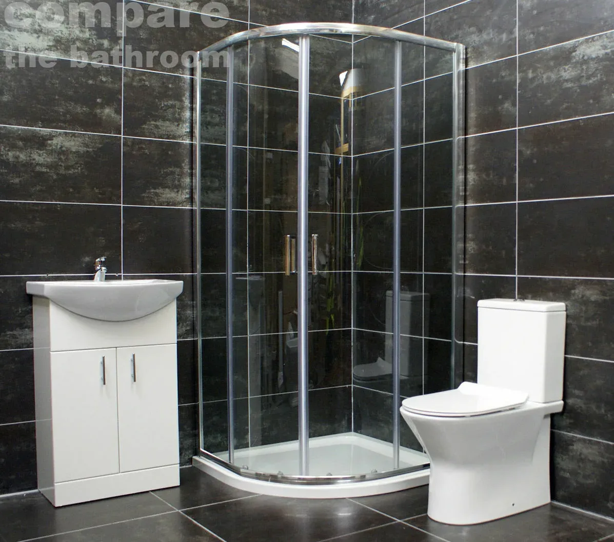 Hera 800 Or 900mm Quadrant Shower Enclosure Suite Ensuite Choice Of Toilet Style 4 Hera 800 Or 900mm Quadrant Shower Enclosure Suite Ensuite Choice Of Toilet Style - Image 2