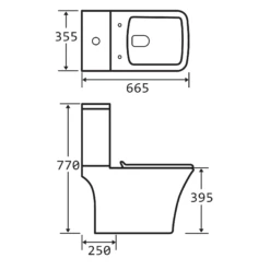 Hydros Sindee Rimless Toilet & Naomi Square Vanity Basin Unit Bathroom Set 23 Hydros Sindee Rimless Toilet & Naomi Square Vanity Basin Unit Bathroom Set -UK Bathroom Products Sales 2024 Hillary Specs