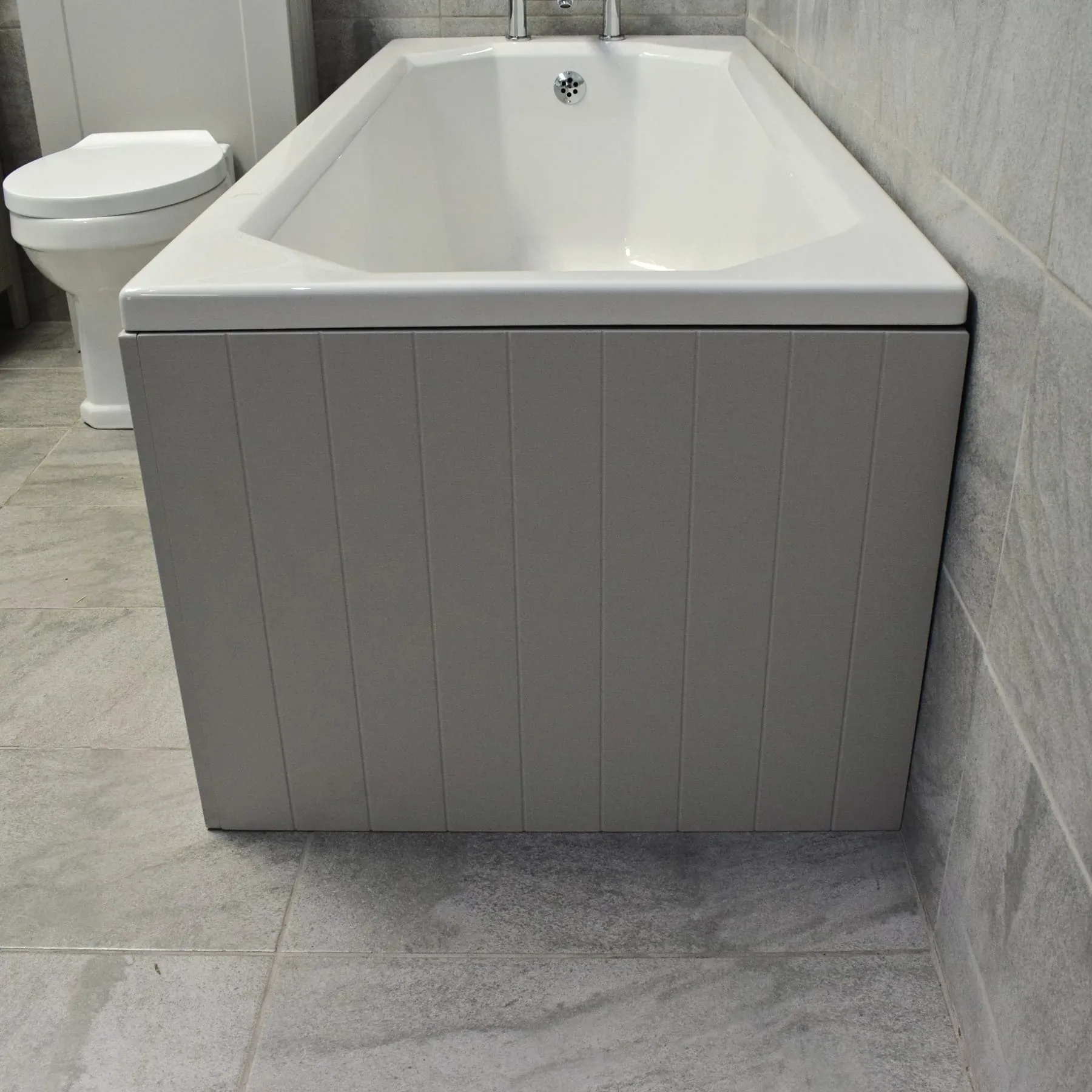 Derby Bathroom Suite Vanity Sink Unit + Toilet + Bath – Light Grey 10 Derby Bathroom Suite Vanity Sink Unit + Toilet + Bath – Light Grey - Image 8