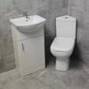 Rak Origin Corner Toilet & Vanity Basin Unit Bathroom Set Cloakroom