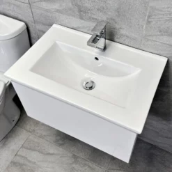 Flo Mino Charlotte Freestanding Bath Suite Inc Sink Vanity Unit And Taps 20 Flo Mino Charlotte Freestanding Bath Suite Inc Sink Vanity Unit And Taps -UK Bathroom Products Sales 2024 KIT782 Flo Mino Gina Freestanding Bath Suite Basin shot jpg webp