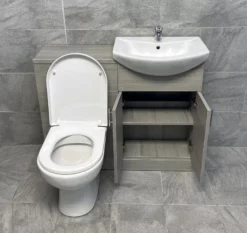 1050mm Grey Ash Finish Bathroom Furniture Vanity Set Basin Sink + WC Toilet Unit 18 1050mm Grey Ash Finish Bathroom Furniture Vanity Set Basin Sink + WC Toilet Unit -UK Bathroom Products Sales 2024 KIT801 B Grey Ash 1050mm Luxury Std Pan Comp 3 jpg webp