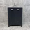 Derby 600mm Indigo Blue Bathroom Storage Vanity Sink Basin Unit + Optional Tap