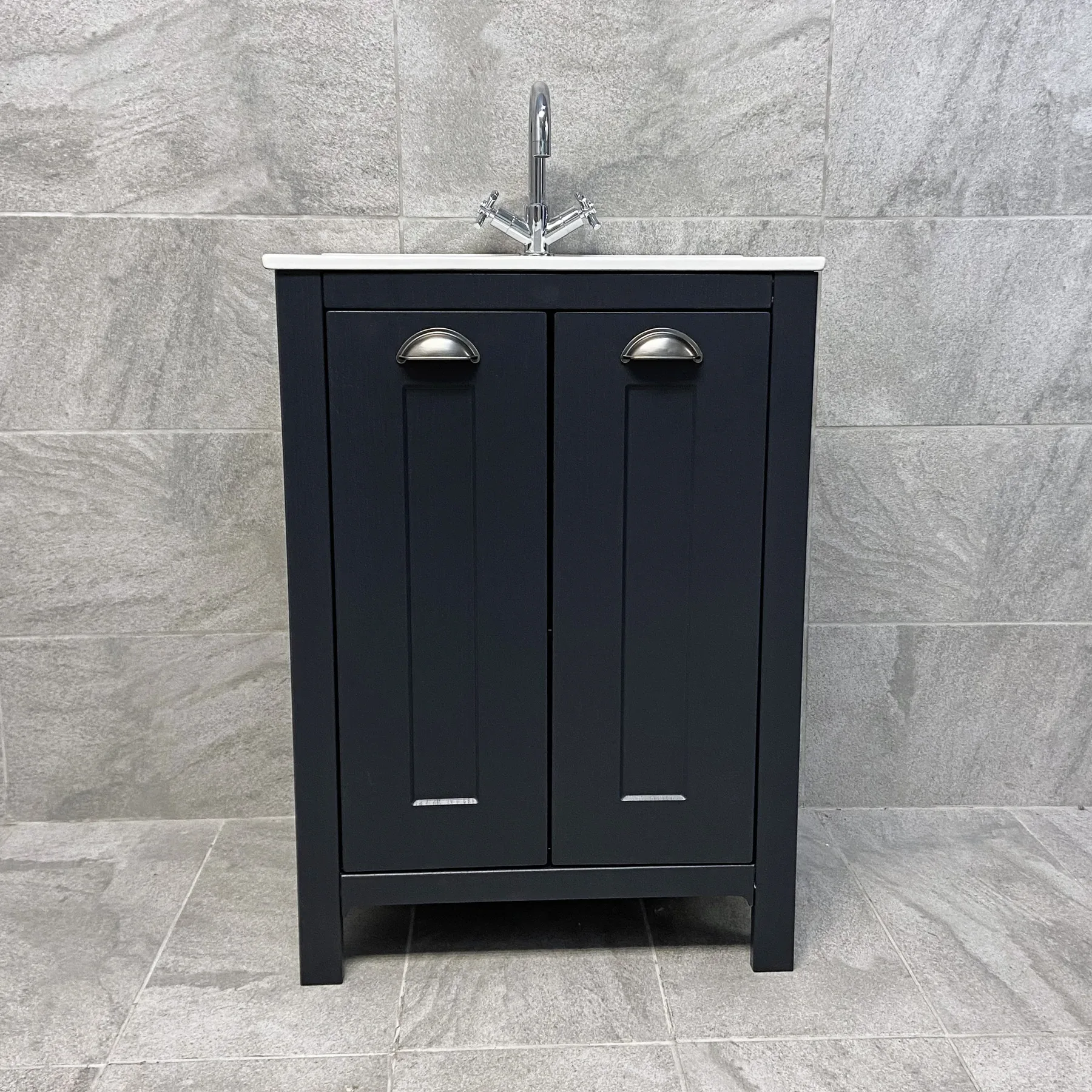 Derby 600mm Indigo Blue Bathroom Storage Vanity Sink Basin Unit + Optional Tap 3 Derby 600mm Indigo Blue Bathroom Storage Vanity Sink Basin Unit + Optional Tap