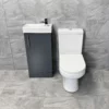 400mm Cube Cloakroom White Or Grey Vanity Basin Sink Unit With Toilet Ensuite 2 400mm Cube Cloakroom White Or Grey Vanity Basin Sink Unit With Toilet Ensuite -UK Bathroom Products Sales 2024 KIT868 CS A Cube Grey Vanity Charlie Toilet Set Front