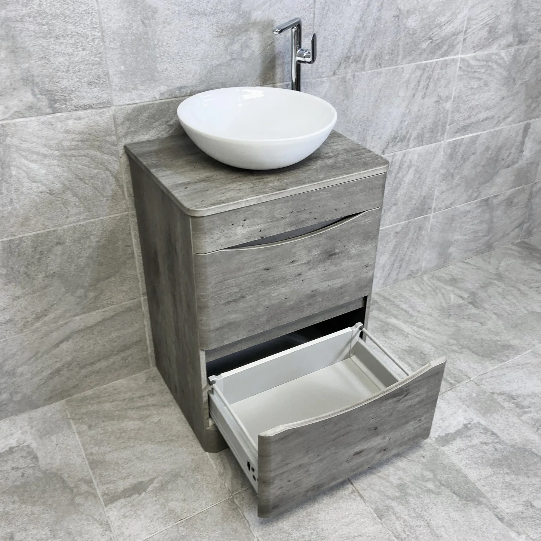 Aegean Floorstanding Vanity & Toilet Set Unit With Wok Basin & Tap In 4 Colours 20 Aegean Floorstanding Vanity & Toilet Set Unit With Wok Basin & Tap In 4 Colours - Image 18
