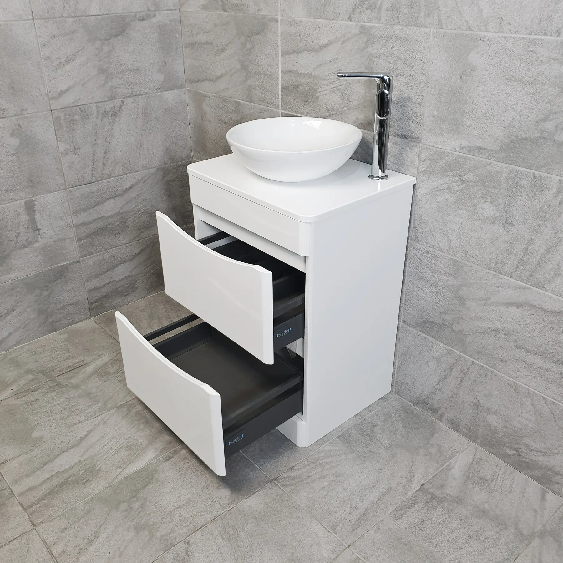 Aegean Floorstanding Vanity & Toilet Set Unit With Wok Basin & Tap In 4 Colours 13 Aegean Floorstanding Vanity & Toilet Set Unit With Wok Basin & Tap In 4 Colours - Image 11