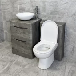 Aegean Floorstanding Vanity & WC Set Unit With Wok Basin & Tap In 4 Colours 22 Aegean Floorstanding Vanity & WC Set Unit With Wok Basin & Tap In 4 Colours -UK Bathroom Products Sales 2024 KIT901 DCC Dark Concrete FS WOK WC Echo Open jpg webp