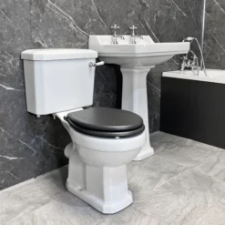 Carlton Imelda Complete Traditional Bathroom Suite With Dark Grey Bath Panel 18 Carlton Imelda Complete Traditional Bathroom Suite With Dark Grey Bath Panel -UK Bathroom Products Sales 2024 KIT987 DG Carlton CC Imelda Bath Suite Dark Grey Bath 4 Piece Low