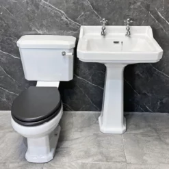 Carlton Imelda Complete Traditional Bathroom Suite With Dark Grey Bath Panel 13 Carlton Imelda Complete Traditional Bathroom Suite With Dark Grey Bath Panel -UK Bathroom Products Sales 2024 KIT987 DG Carlton CC Imelda Bath Suite Dark Grey Bath 4 Piece Set