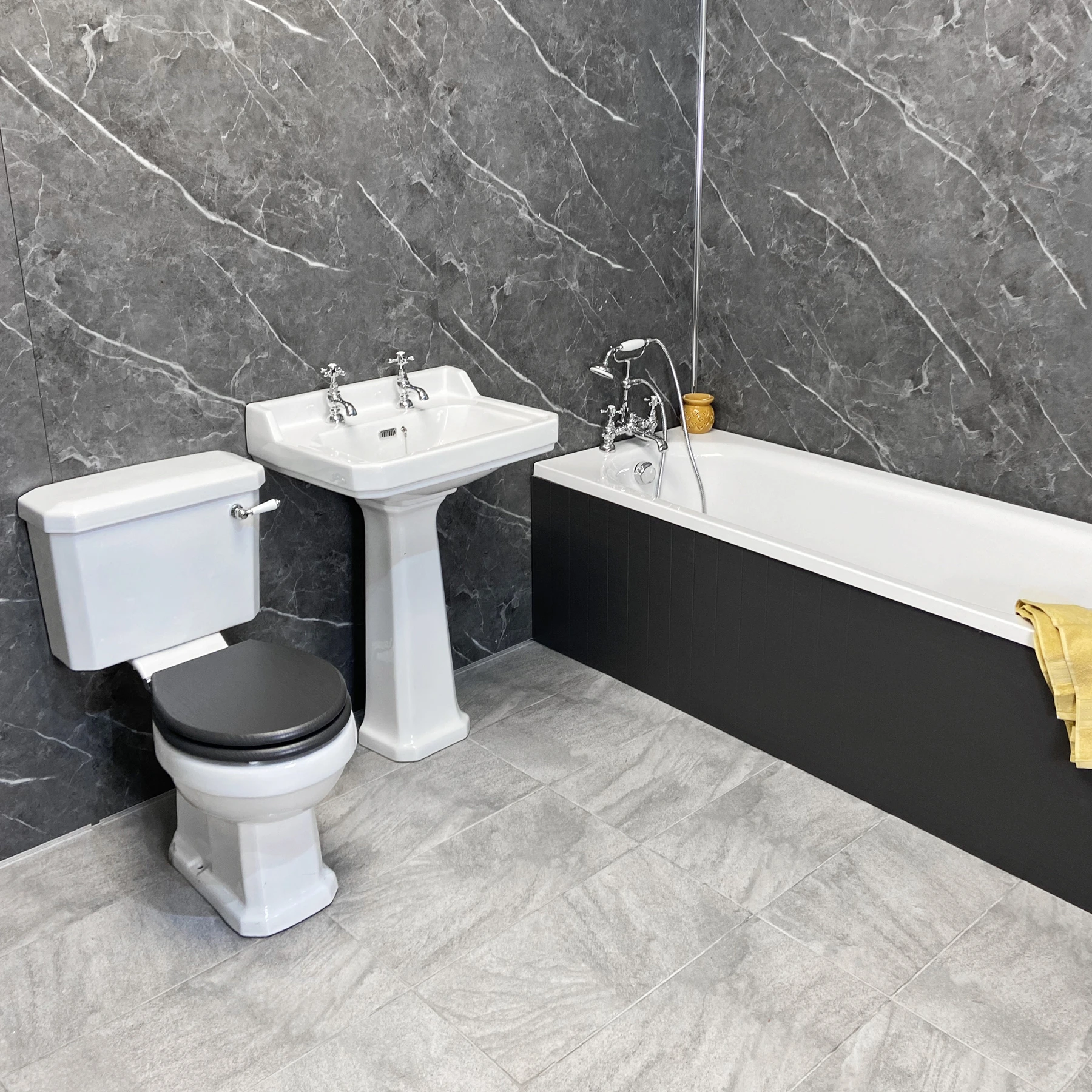Carlton Imelda Complete Traditional Bathroom Suite With Dark Grey Bath Panel 3 Carlton Imelda Complete Traditional Bathroom Suite With Dark Grey Bath Panel