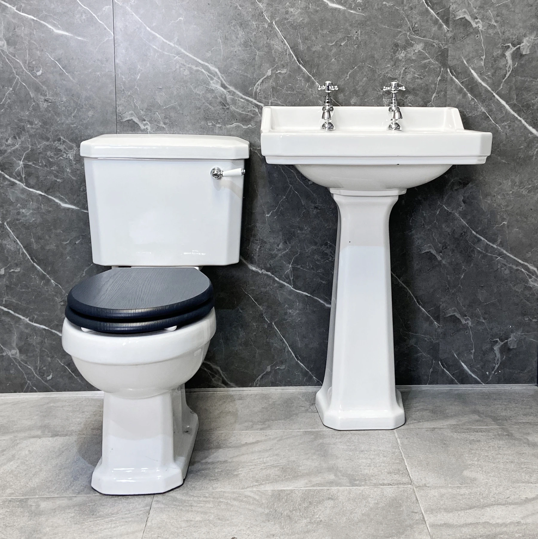 Carlton Imelda Complete Traditional Bathroom Suite With Indigo Blue Bath Panel 7 Carlton Imelda Complete Traditional Bathroom Suite With Indigo Blue Bath Panel - Image 5