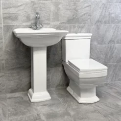 Harriet Art Deco Style Basin & Toilet Set Bathroom Suite Traditional Style 17 Harriet Art Deco Style Basin & Toilet Set Bathroom Suite Traditional Style -UK Bathroom Products Sales 2024 Kit548 Harriet Toilet Basin Set Front jpg webp 1