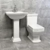Harriet Art Deco Style Basin & Toilet Set Bathroom Suite Traditional Style 1 Harriet Art Deco Style Basin & Toilet Set Bathroom Suite Traditional Style -UK Bathroom Products Sales 2024 Kit548 Harriet Toilet Basin Set Front jpg webp