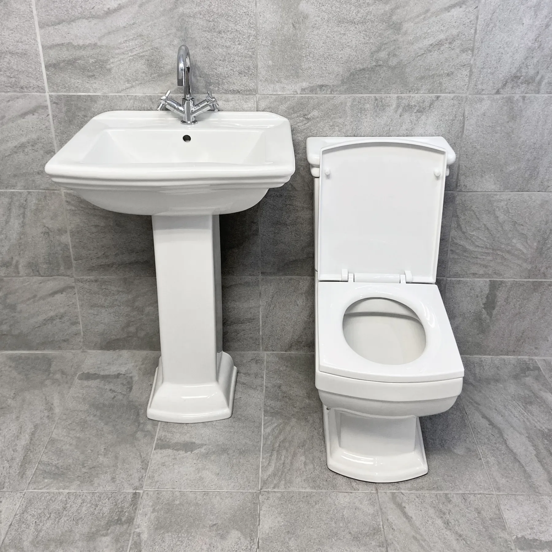 Harriet Art Deco Style Basin & Toilet Set Bathroom Suite Traditional Style 8 Harriet Art Deco Style Basin & Toilet Set Bathroom Suite Traditional Style - Image 6