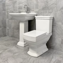 Harriet Art Deco Style Basin & Toilet Set Bathroom Suite Traditional Style 14 Harriet Art Deco Style Basin & Toilet Set Bathroom Suite Traditional Style -UK Bathroom Products Sales 2024 Kit548 Harriet Toilet Basin Set Side jpg webp