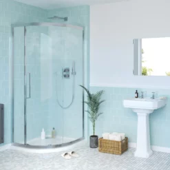 Lakes Coastline Bracklesham Single Door Offset Quadrant Shower Enclosure Cubicle