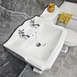 Legend Jennifer Complete Traditional Bathroom Suite In White + Optional Panel 18 Legend Jennifer Complete Traditional Bathroom Suite In White + Optional Panel -UK Bathroom Products Sales 2024 Legend Jennifer CTH Bath Suite Basin