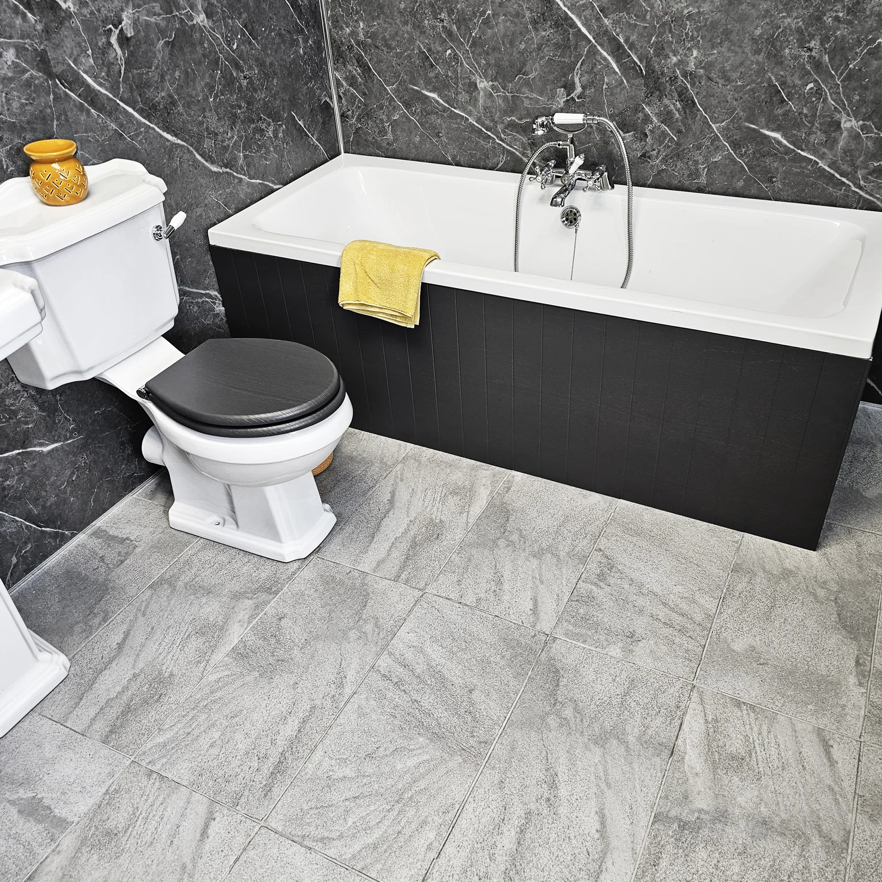 Legend Jennifer Complete Traditional Bathroom Suite In Dark Grey Oak 7 Legend Jennifer Complete Traditional Bathroom Suite In Dark Grey Oak - Image 5