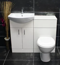 1050mm Bathroom Furniture Suite – Vanity Unit Basin + WC Unit + Toilet