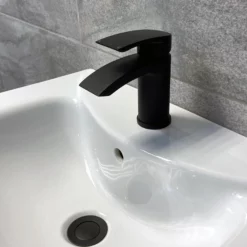 Vanity Unit Bathroom Sink Basin Storage With Black Handles White – Various Sizes 15 Vanity Unit Bathroom Sink Basin Storage With Black Handles White – Various Sizes -UK Bathroom Products Sales 2024 Mediterranean 550mm Black Handles 5 jpg webp