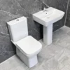 Meghana Basin & Rimless Comfort Height Toilet Set Luxury Bathroom Suite 1 Meghana Basin & Rimless Comfort Height Toilet Set Luxury Bathroom Suite -UK Bathroom Products Sales 2024 Megan 4 Piece Set Above 1