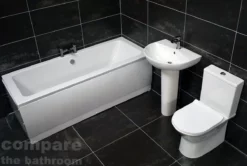 Molly Double Ended Bath Suite Complete Bathroom Suite Modern Style + Taps