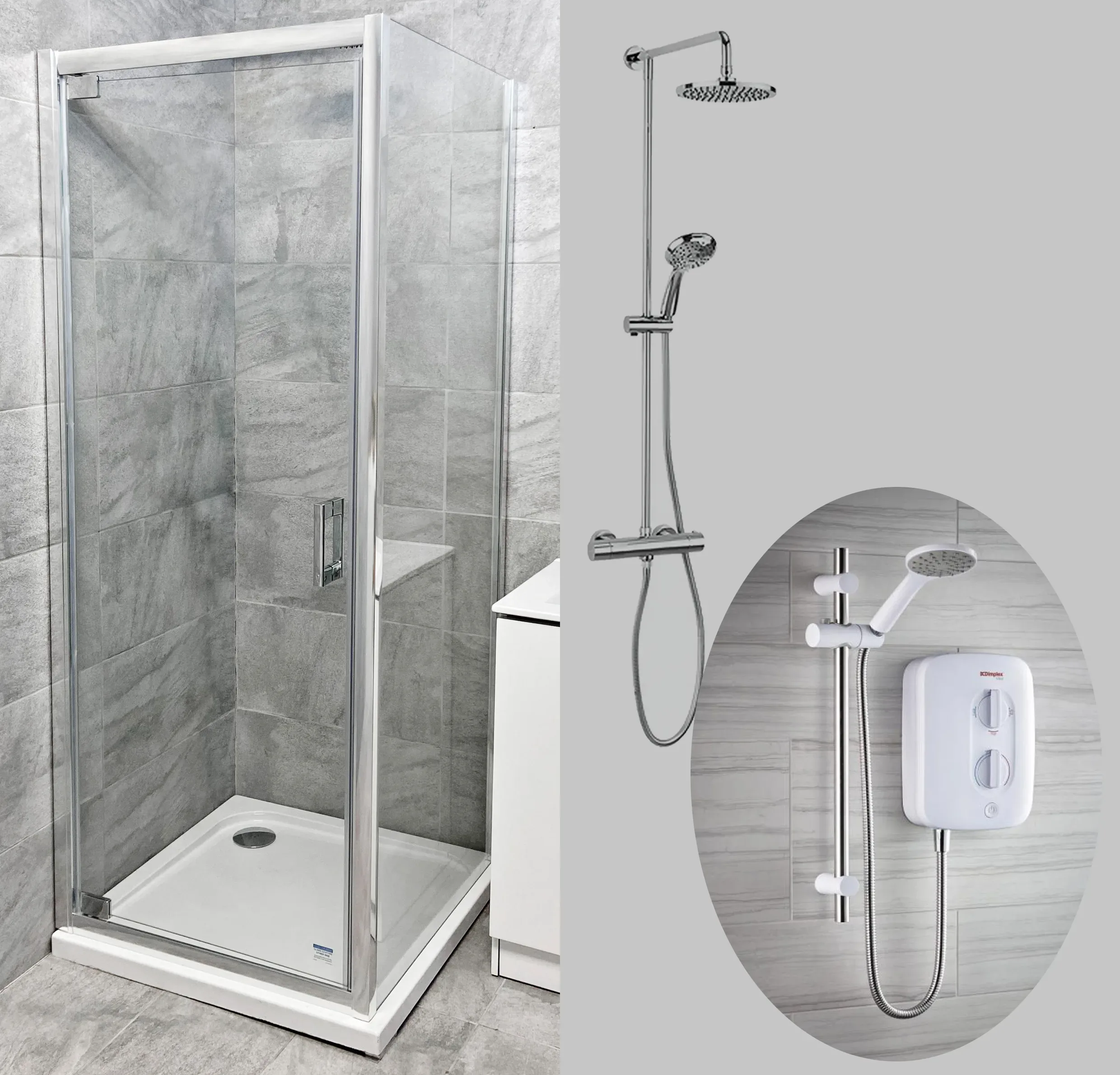 Mondella 800mm Or 900mm Pivot Shower Cubicle + Shower Tray + Shower Valve Option 3 Mondella 800mm Or 900mm Pivot Shower Cubicle + Shower Tray + Shower Valve Option