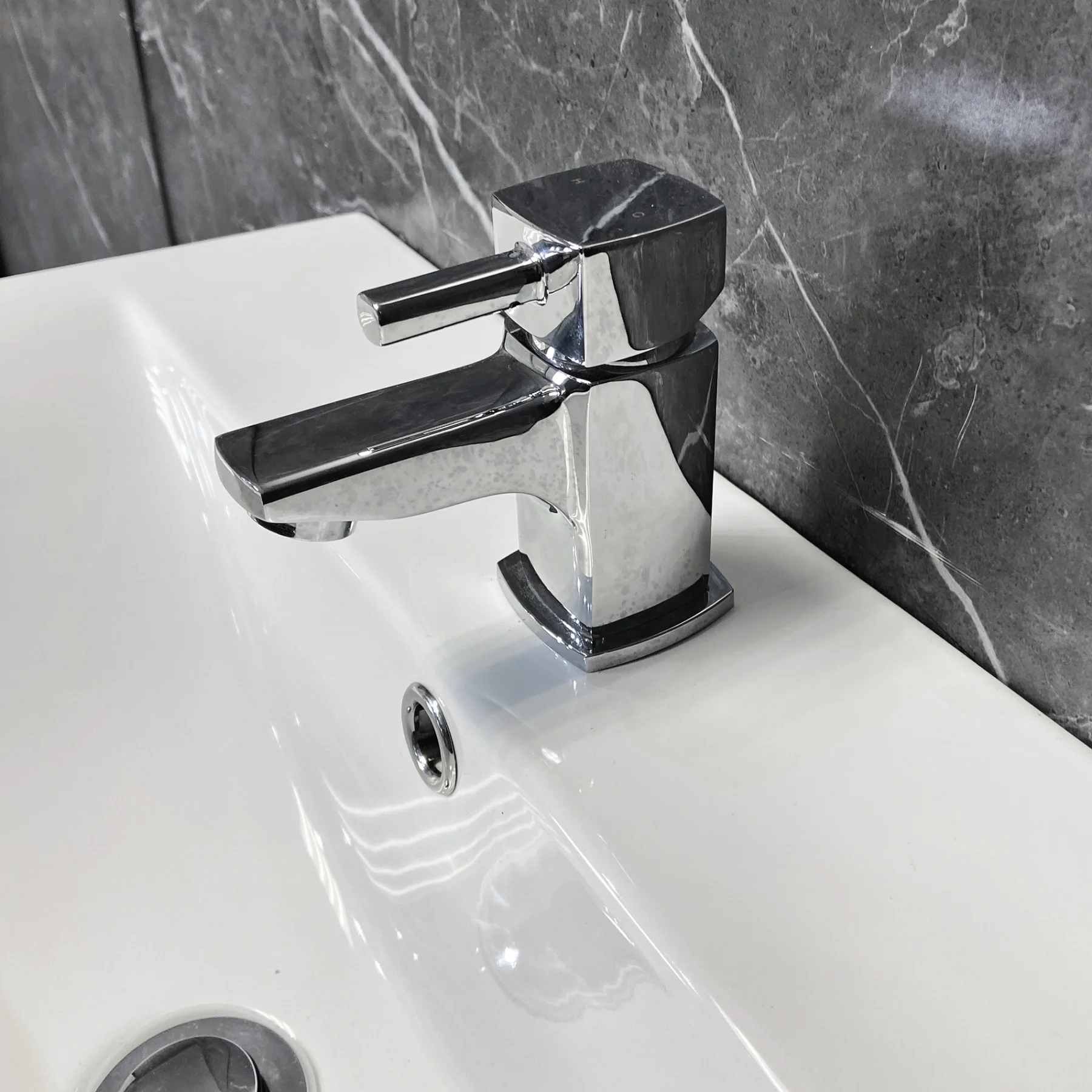 Naomi 600mm Square Vanity Unit + Ceramic Basin Sink Bathroom Storage White Gloss 5 Naomi 600mm Square Vanity Unit + Ceramic Basin Sink Bathroom Storage White Gloss - Image 3