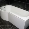 P Shape Showerbath With Panel And Screen – Left Hand Options 2 P Shape Showerbath With Panel And Screen – Left Hand Options -UK Bathroom Products Sales 2024 P Shape Showerbath Panel 6mm Glass Screen Bath Panel Made In UK Left Hand Close