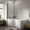 P Shaped Showerbath + Bath Panel + 6mm Glass Bath Screen Left Hand 2 P Shaped Showerbath + Bath Panel + 6mm Glass Bath Screen Left Hand -UK Bathroom Products Sales 2024 P Shaped showerbath Left Hand WBP1785L jpg webp