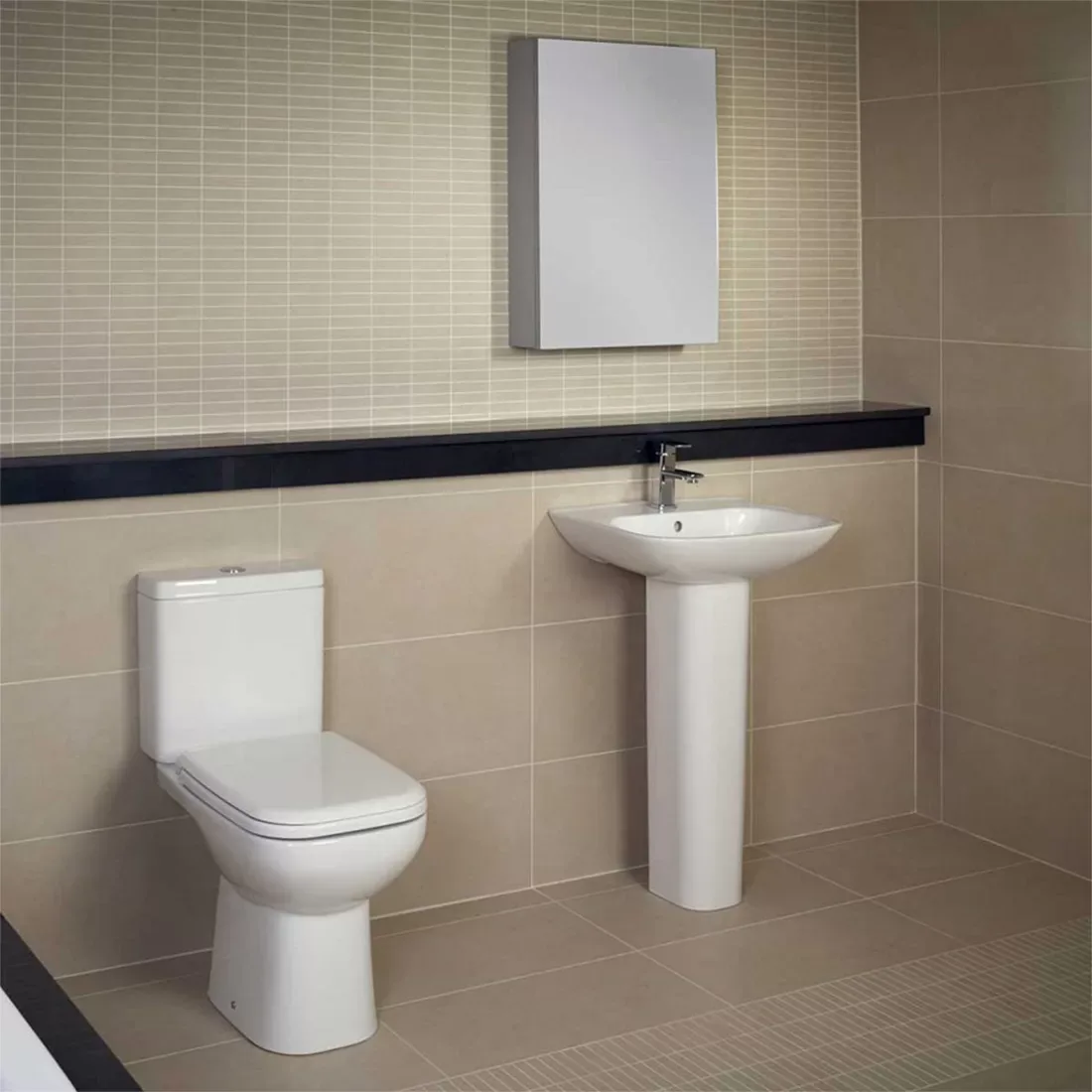 Rak Origin Compact Basin Sink + Toilet Set Bathroom Suite 10 Year Guarantee 3 Rak Origin Compact Basin Sink + Toilet Set Bathroom Suite 10 Year Guarantee