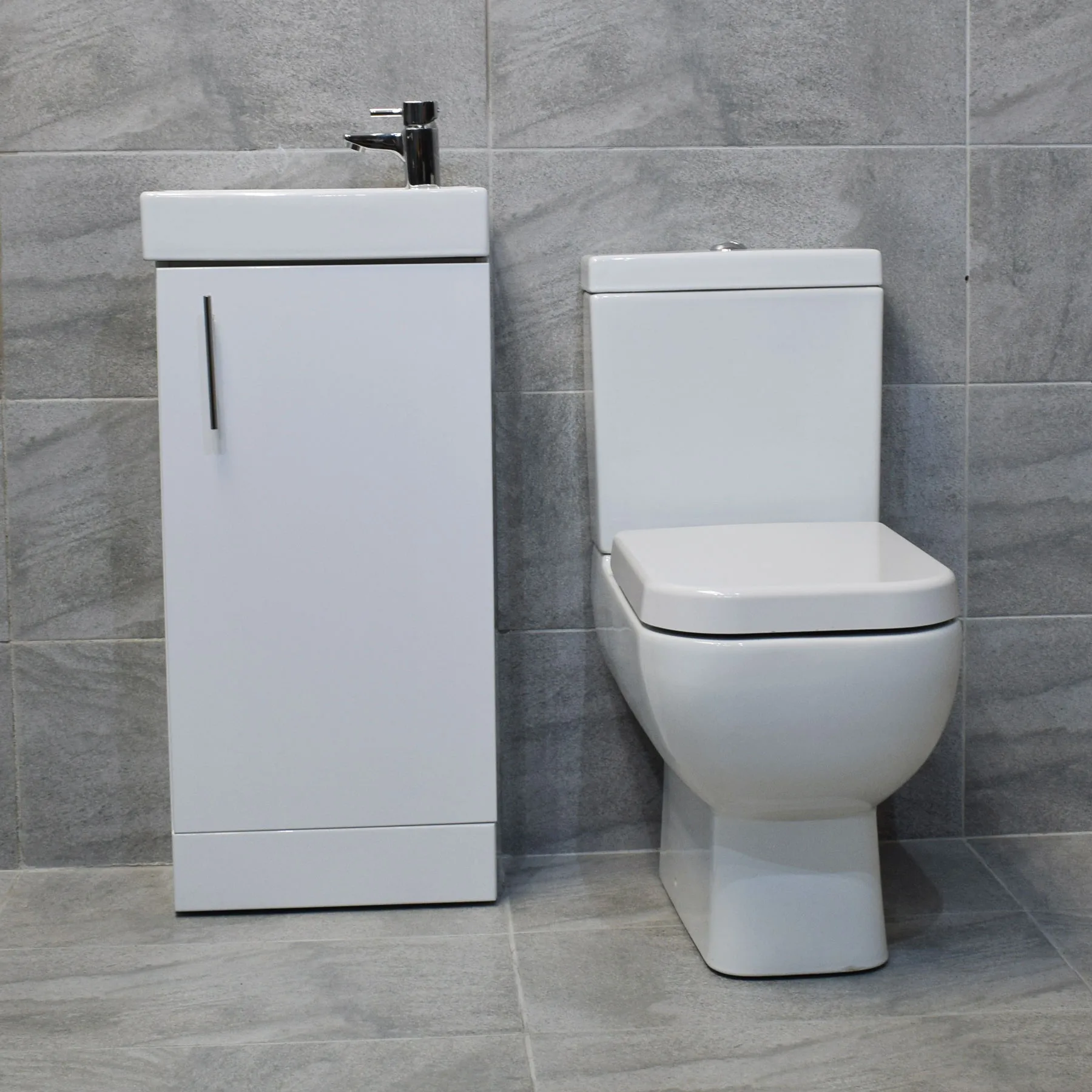 400mm Square Vanity Sink Unit With RAK Series 600 Toilet Cloakroom Set 4 400mm Square Vanity Sink Unit With RAK Series 600 Toilet Cloakroom Set - Image 2
