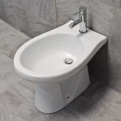 Rita Bidet White High Quality Ceramic 1 Tap Hole Modern Style