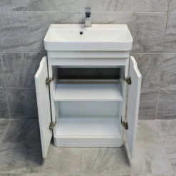 Ross Curved Vanity Basin Sink Unit – Gloss White – 550mm + 700mm With Tap Option 17 Ross Curved Vanity Basin Sink Unit – Gloss White – 550mm + 700mm With Tap Option -UK Bathroom Products Sales 2024 Rio Ross White 550 doors jpg webp
