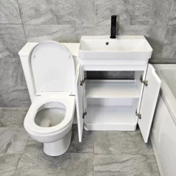 Ross 1050mm White Vanity Square Ended Bath Suite With Black Taps 16 Ross 1050mm White Vanity Square Ended Bath Suite With Black Taps -UK Bathroom Products Sales 2024 Rio Vanity Siera Bath Black Suite Vanity Set Open