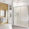 Roman Haven 6 Sliding Shower Door With Optional Side Panel Chrome Made In The UK