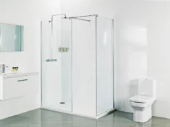 Roman Select 8mm Wetroom Walk In GlassCorner Packx2 Panels & Shower Tray