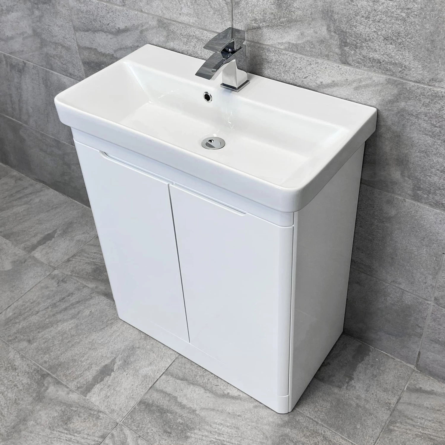 Ross White Gloss Or Anthracite 700mm Vanity Unit Sink & WC Unit Ensuite Set 5 Ross White Gloss Or Anthracite 700mm Vanity Unit Sink & WC Unit Ensuite Set - Image 3