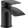 Amelia Matt Black Curved Modern Style Bathroom Mono Mixer Tap + Matching Waste 1 Amelia Matt Black Curved Modern Style Bathroom Mono Mixer Tap + Matching Waste -UK Bathroom Products Sales 2024 SB05K Design SB black mono tap jpg webp