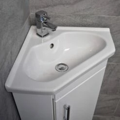 Sindee Rimless Short Projection Toilet & Corner Basin Vanity Cloakroom Suite 10 Sindee Rimless Short Projection Toilet & Corner Basin Vanity Cloakroom Suite -UK Bathroom Products Sales 2024 Sandee Corner Set Basin