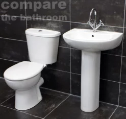 Sara Basin And Toilet Set Cloakroom Suite Soft Close Seat & Tap Option