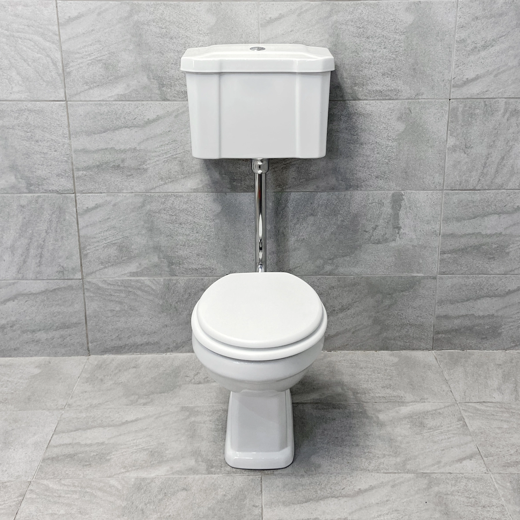 Savoy Traditional Victorian Low Level Toilet & Basin + Button + Heavy Duty Seat 9 Savoy Traditional Victorian Low Level Toilet & Basin + Button + Heavy Duty Seat - Image 7