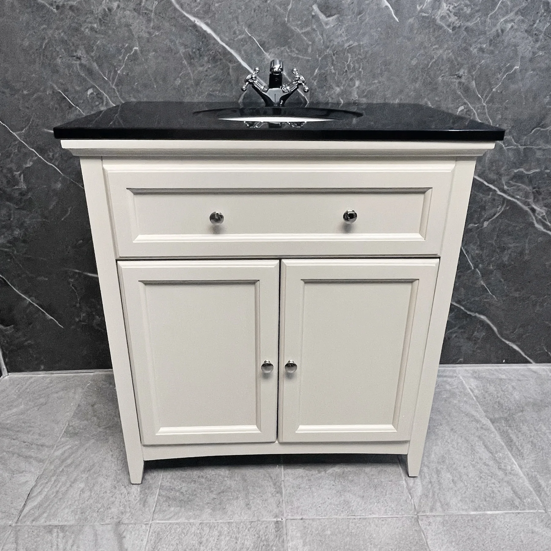 Savoy Traditional Style White Or Grey 800mm Vanity Unit Inc. Worktop & Basin 12 Savoy Traditional Style White Or Grey 800mm Vanity Unit Inc. Worktop & Basin - Image 10
